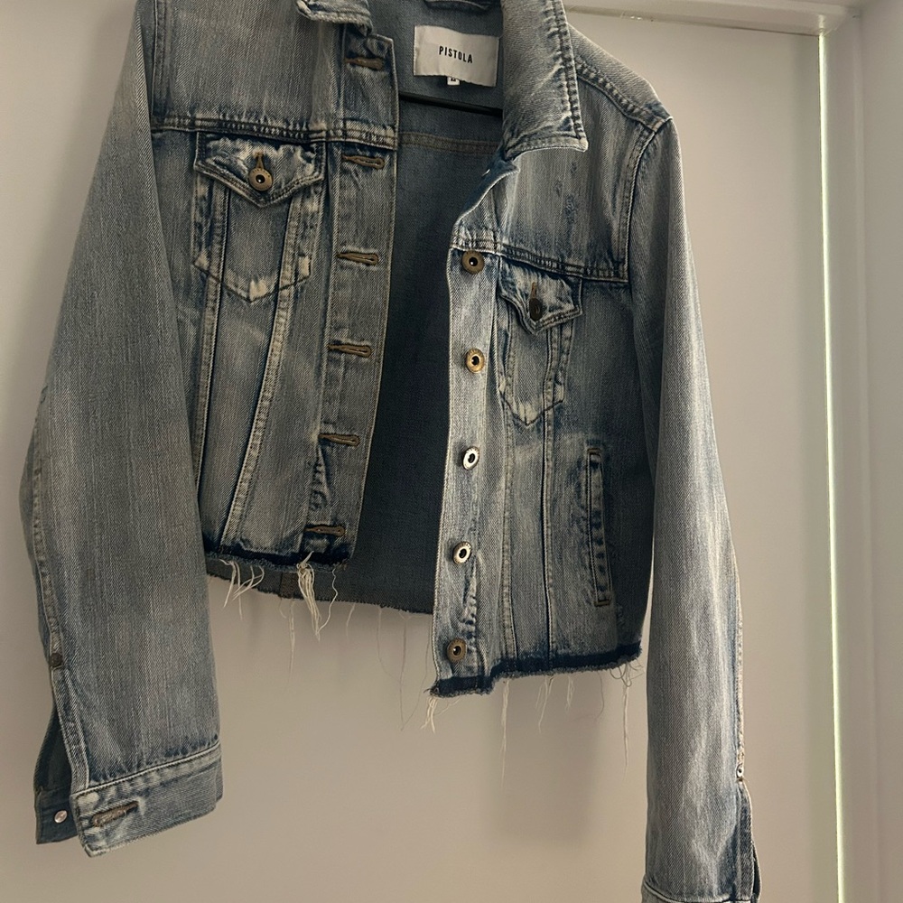 Pistola Distressed Light Blue Jean Jacket